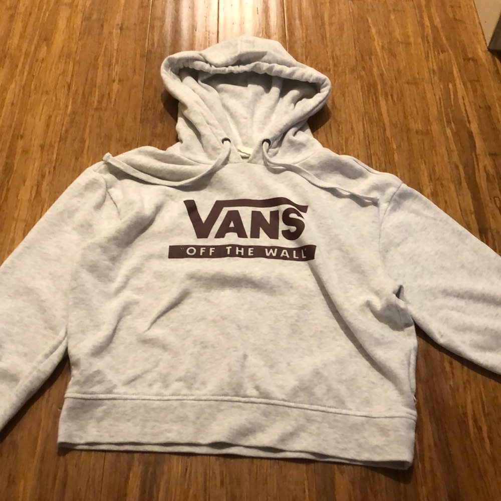gray vans cropped hoodie